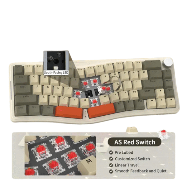 Teclado Mecánico para Juegos con Cable ATTACK SHARK AKS068 65%