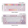 Teclado Mecánico YUNZII B68 Rosa