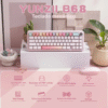 Teclado Mecánico YUNZII B68 Rosa