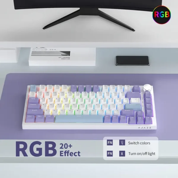 Teclado Mecánico AJAZZAK820 lila