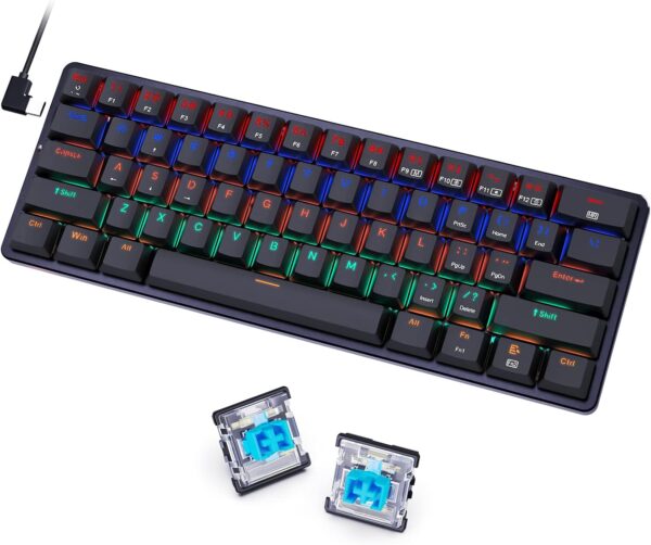 71XHezThQtL._AC_SL1500_ Teclado Mecánico Mini Redragon 60%