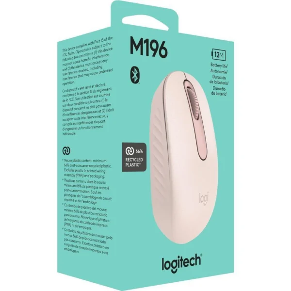 Logitech M196 Bluetooth Mouse Rose (Mouse Bluetooth)