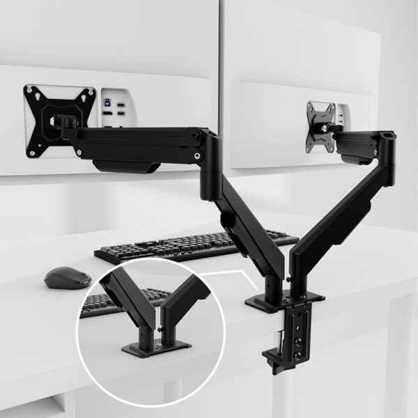 Brazos para monitor doble klipxtreme