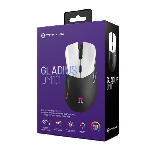 Mouse Primus Gaming Wireless Gladius DM10 PMO-W203 RGB